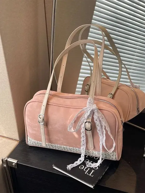 TAVIMART  -  Large Capacity Bag for Women's 2024 New Fashion Color Contrast Shoulder Versatile Texture for Commuting Bags