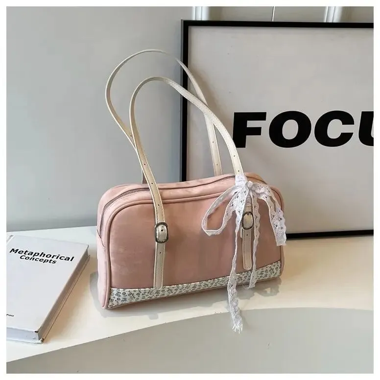TAVIMART  -  Large Capacity Bag for Women's 2024 New Fashion Color Contrast Shoulder Versatile Texture for Commuting Bags