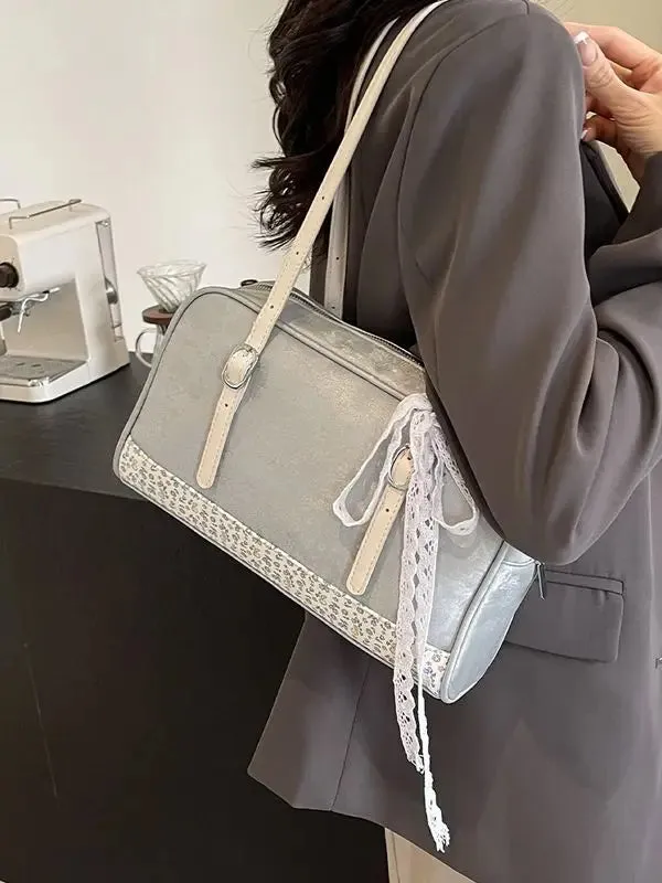 TAVIMART  -  Large Capacity Bag for Women's 2024 New Fashion Color Contrast Shoulder Versatile Texture for Commuting Bags