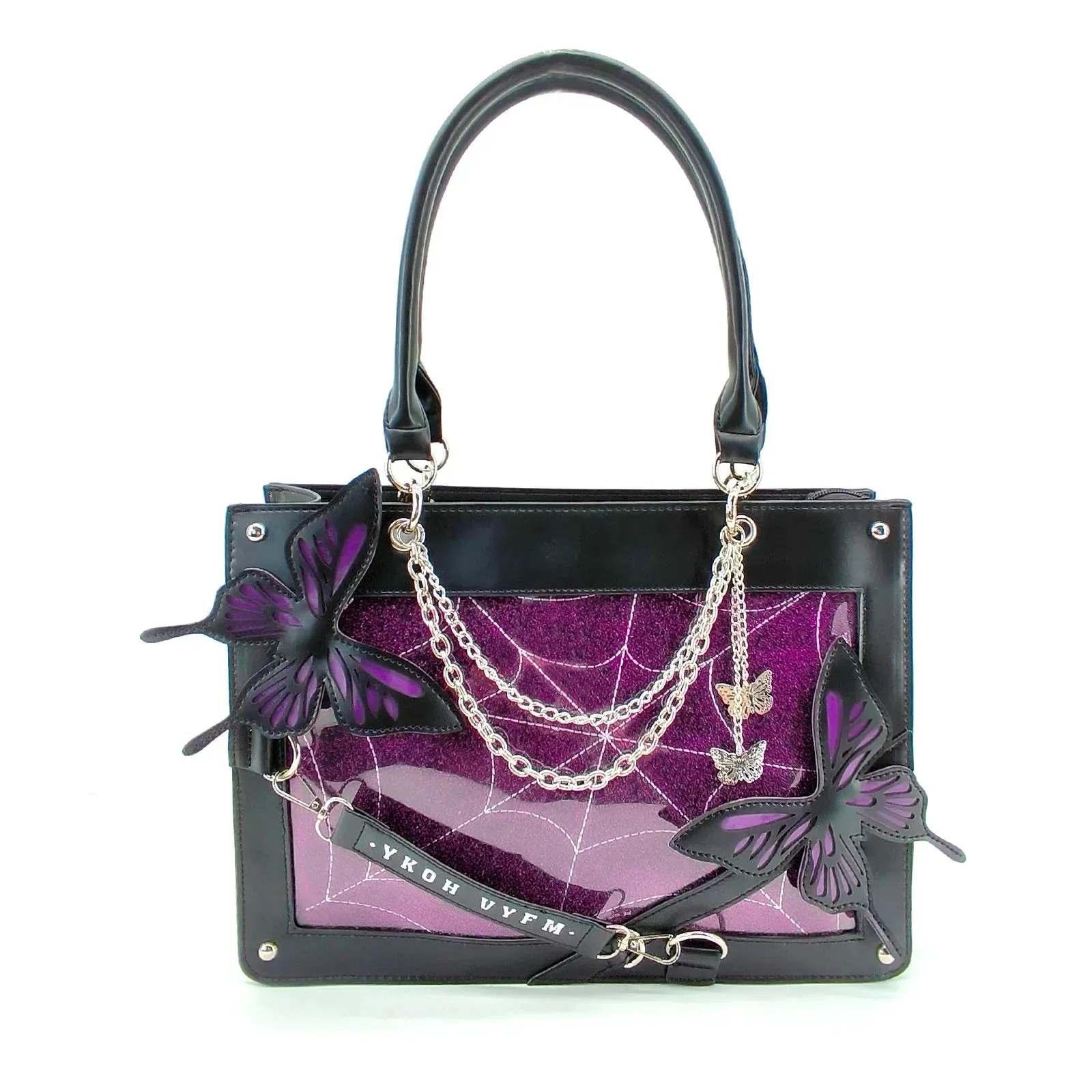 TAVIMART  -  Y2K Labyrinth Butterfly Spider Web Chain Handbags Fashion DIY Transparent Ita Bag Girl Lolita Gothic Tote Vintage Shoulder Bag