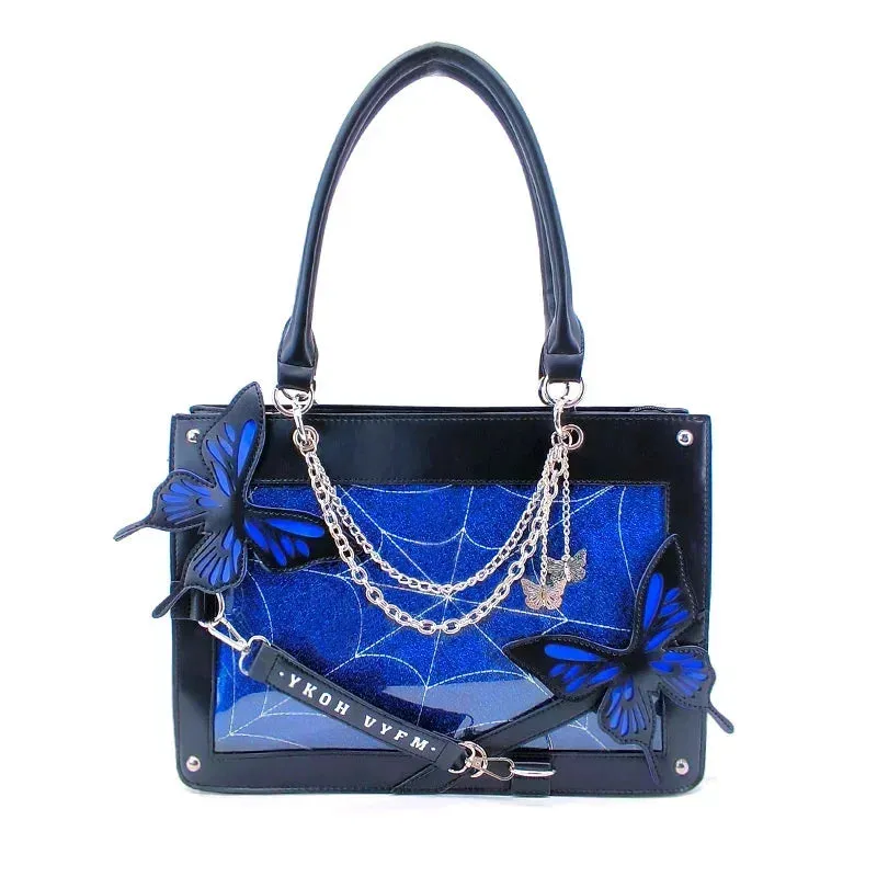 TAVIMART  -  Y2K Labyrinth Butterfly Spider Web Chain Handbags Fashion DIY Transparent Ita Bag Girl Lolita Gothic Tote Vintage Shoulder Bag