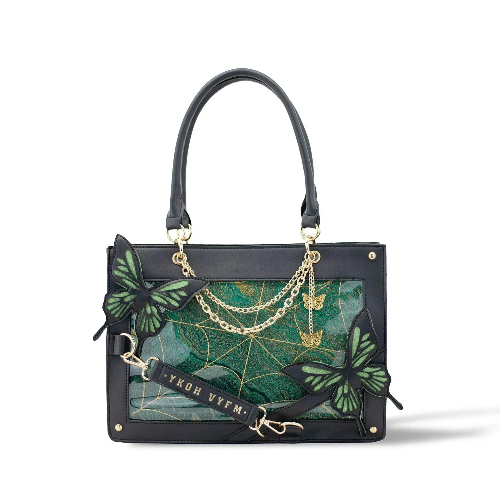 TAVIMART  -  Y2K Labyrinth Butterfly Spider Web Chain Handbags Fashion DIY Transparent Ita Bag Girl Lolita Gothic Tote Vintage Shoulder Bag