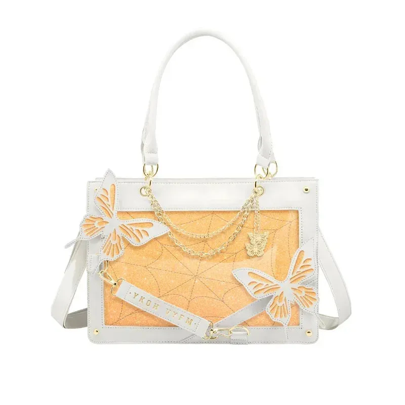 TAVIMART  -  Y2K Labyrinth Butterfly Spider Web Chain Handbags Fashion DIY Transparent Ita Bag Girl Lolita Gothic Tote Vintage Shoulder Bag