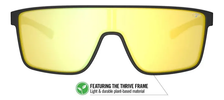 Tifosi Sunglasses Sanctum - Matte Black/Smoke Tint Yellow Mirror