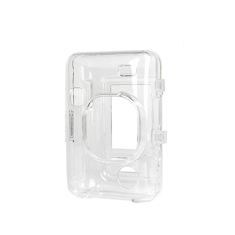 Transparent Case Crystal Protective Case PC Shell for Fujifilm Instax Mini Liplay Crystal Case with Rope Fitted Shell