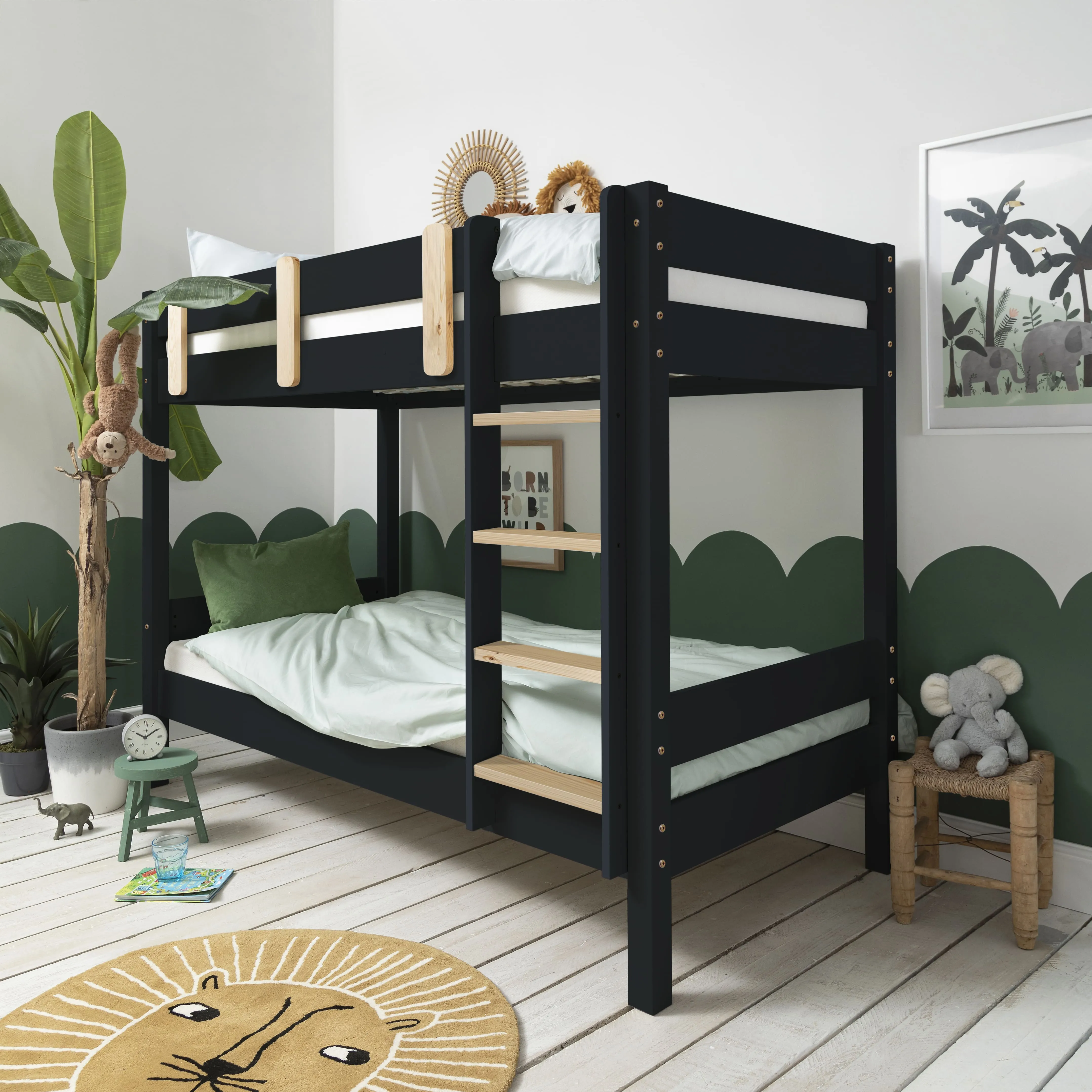 Una Bunk Bed Contemporary in Anthracite