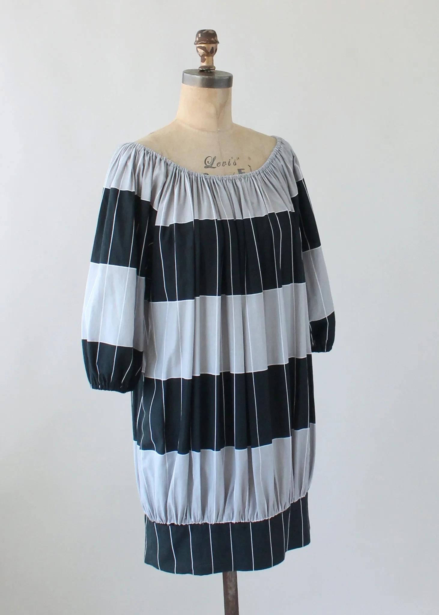 Vintage 1970s Marimekko Graphic Cotton Dress