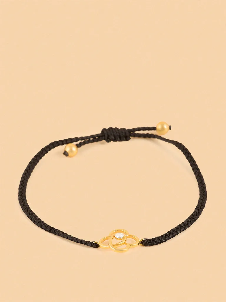 Westside X Pome Delicate Floral Lace-Diamond Macrame Bracelet
