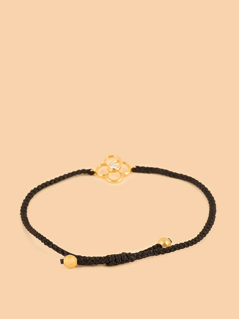 Westside X Pome Delicate Floral Lace-Diamond Macrame Bracelet