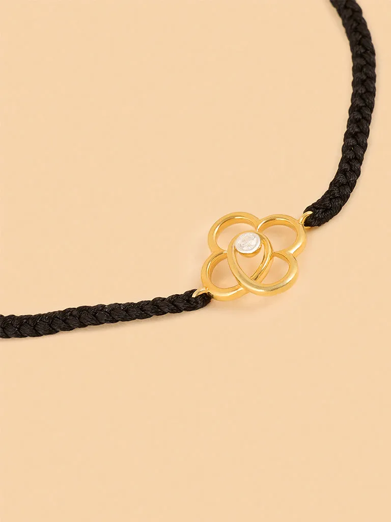 Westside X Pome Delicate Floral Lace-Diamond Macrame Bracelet