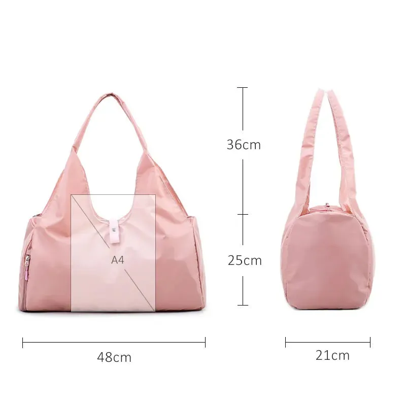 Womens Gym Bag with Yoga Mat Holder 10 Colors  Large Capacity Sports Duffel with Shoe Compartment, Ventilation, and Secure Mat Strap