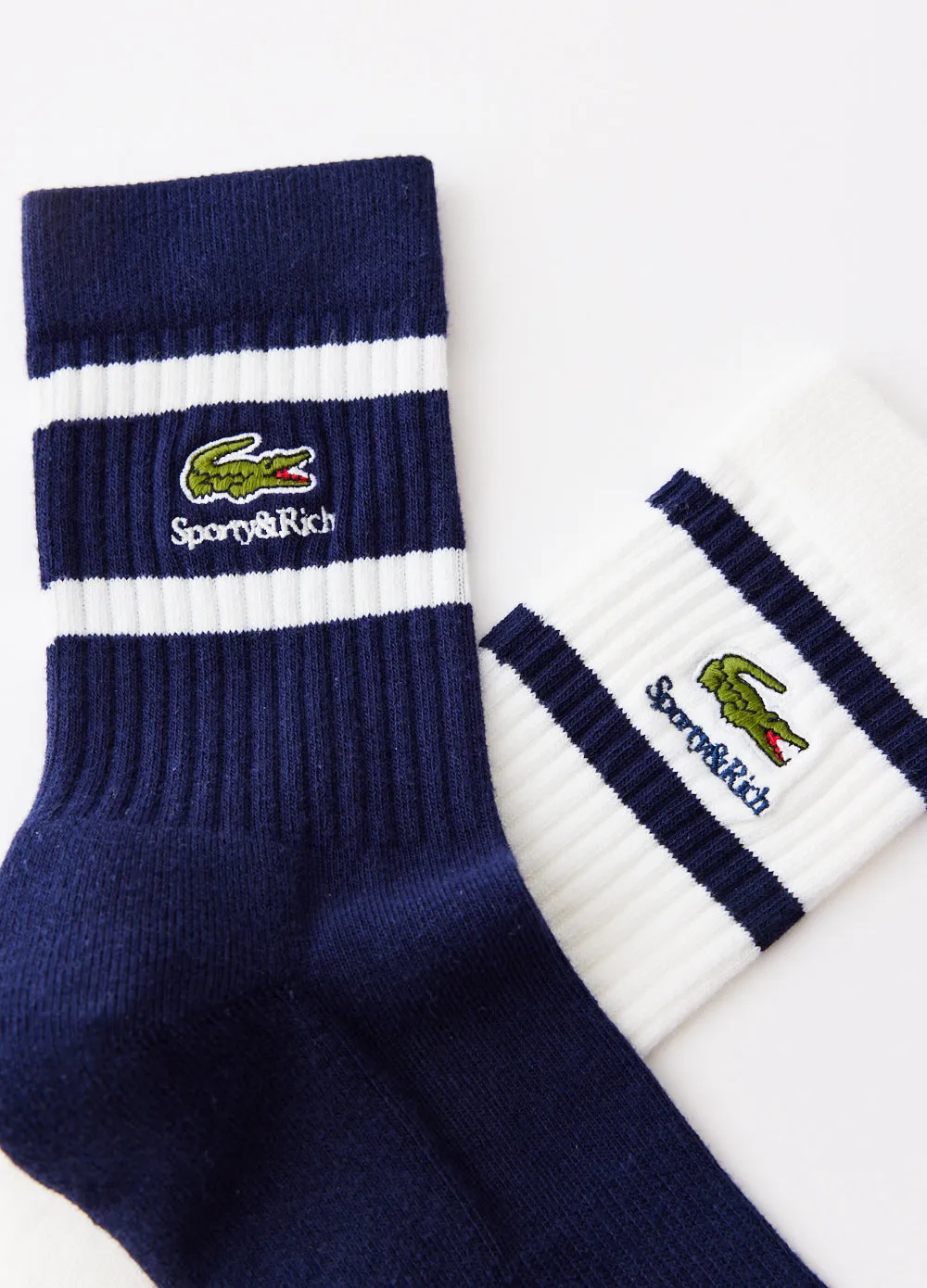 x Lacoste 2-Pack Ribbed Striped Socks