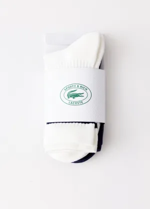 x Lacoste 2-Pack Ribbed Striped Socks